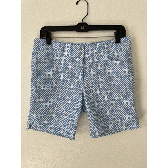 ADIDAS Golf shorts women’s BLUE Patterned ADIDAS GOLF Stretch Shorts 6 - Picture 1 of 5